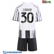 Fotballdrakt Barn Juventus Jonathan David #30 Hjemmedraktsett 2025-26 Kortermet (+ Korte bukser)
